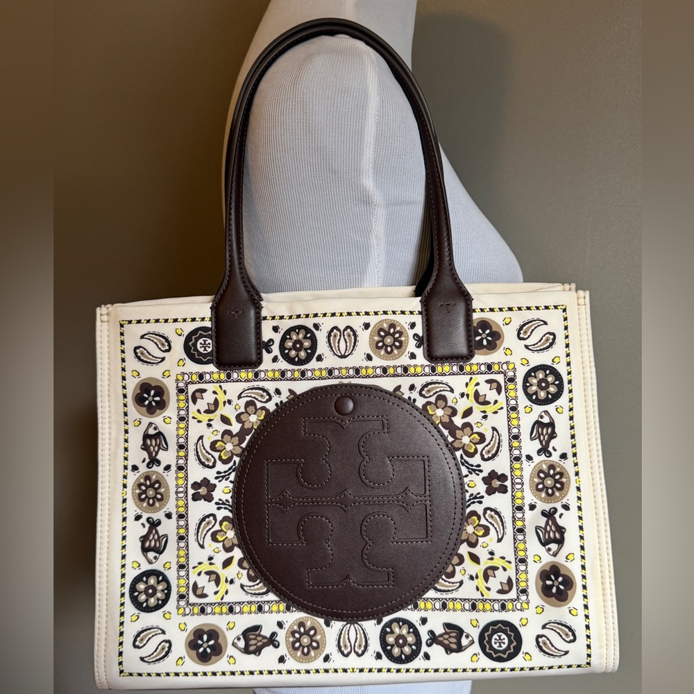 Tory Burch Ella Printed Pisces Dream Tote Bag - Picture 2 of 8